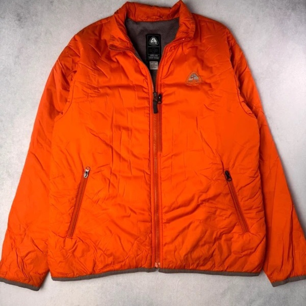 Vintage Y2K Nike ACG Quilted Outer Jacket in Orange & Grey